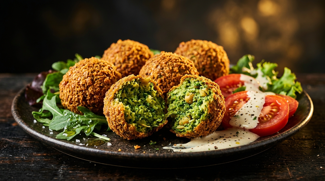 Goldbraune Falafel